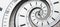 Modern diamond white clock watch clock hands twisted to surreal spiral. Abstract spiral fractal. Watch clock abstract texture patt