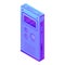 Modern dictaphone icon, isometric style