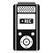 Modern dictaphone icon, simple style