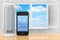 Modern Digital Wireless Home Weather Station with Mobile Phone w