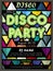 Modern disco party poster design