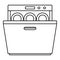 Modern dishwasher icon, outline style