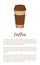 Modern Disposable Coffee Cup Promo Poster Vector