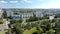 Modern district of the city, aerial view in sunny summer day