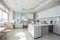 Modern doctor office interior with sleek contemporary workplace in a clinical setting