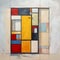 Modern Door: Colorful Squares In De Stijl Style