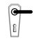 Modern door handle icon