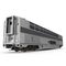 Modern doubledeck Railroad Wagon on white. 3D illustration