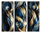 Modern drawing digital art wallpaper. watercolor geode painting. swirl multicolor marble. golden, blue and black background.