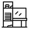 Modern dressing room icon, outline style