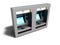 Modern dual ATM included for electronic money transfer 3d render