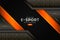 Modern E-Sport Gaming Background Glowing Diagonal Layer Orange Futuristic Premium Technology