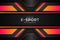 Modern E-Sport Gaming Metallic Orange with Dark Grey Background and Hexagonal Pattern