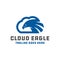 Modern eagle cloud logo