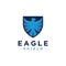 Modern eagle shield logo icon vector template