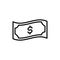 Modern earning line icon.