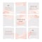 Modern editable social media post template set. Social networks post layouts with place for photo.