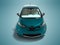 Modern electric car hatchback blue for travel trips 3D render on