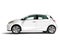 Modern electric car hatchback for travels for a young family white on the left 3d render on a white background with a shadow