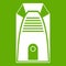 Modern electric home heater icon green