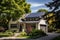 Modern Elegance: Single-Family Home with Solar Panels and Nature\\\'s Touch