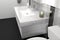 Modern elegant bathroom with black and white granite stone
