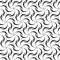 Modern elegant black and white seamless geometric pattern of curved interlocking lines