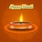Modern elegant diwali design with candle with golden ornate. Trendy Diwali background design. Vector Illustration.