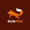 Modern elegant flat Fox Run logo design
