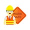 Modern Employee Work Safe Sign Vector Illustration Graphic