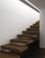 Modern Empty Room with wooden stairs | Architecture Interior