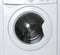Modern empty washing machine on white background. Laundry day