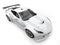 Modern endurance white sportscar - top down view