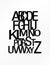 The modern English alphabet consisting of 26 letters