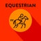 Modern Equestrian Icon with Linear Vector Style