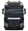 Modern European DAF XF truck in black.