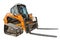 Modern excavator bulldozer with clipping path isolated