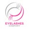 Modern Eyelashes logo. Vector illustration.