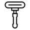 Modern face razor icon outline vector. Cosmetic foam