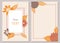 Modern fall botanical card template. Vector illustration