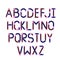 Modern fancy geometry font alphabet. Handwritten font letters. Hand lettering font for your design: logo, slogan, decor postcard,