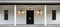 a modern farmhouse interior design house, adorned with single panel black interior doors, accented by gold hardware, and