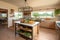 modern farmhouse kitchen with locally sourced ingredients and produce