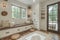 Modern farmhouse mudroom with storage benches and shiplap walls