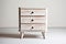 Modern Farmhouse Nightstand: White-washed Wood with Distressed Details for Cozy Charm