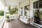 modern farmhouse with sun-drenched porch and swing