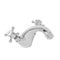 Modern faucet, a cold/hot water mixer tap, for bathroom and kitchen isolated on a white background