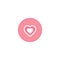 Modern feminine pink heart logo