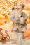 Modern figurine Santa Claus for Christmas Cards with selective