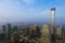 Modern financial district skyline in Beijing China